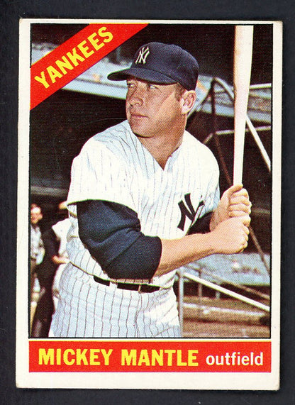 1966 Topps Baseball #050 Mickey Mantle Yankees EX 567578