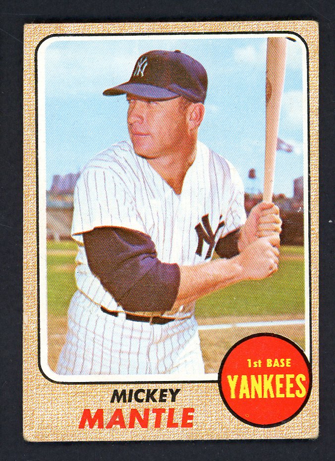 1968 Topps Baseball #280 Mickey Mantle Yankees VG/VG-EX 567591