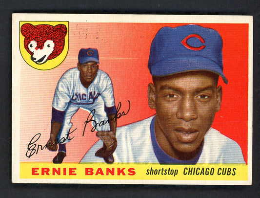 1955 Topps Baseball #028 Ernie Banks Cubs EX-MT 567598
