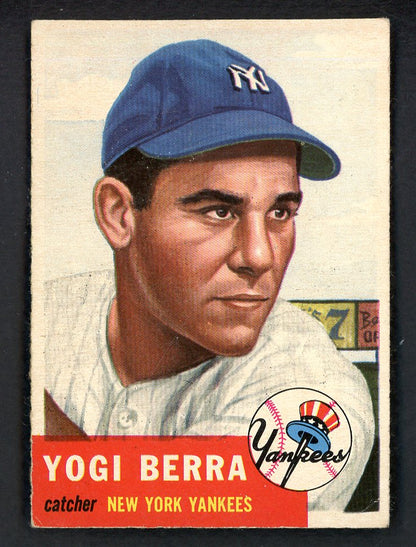 1953 Topps Baseball #104 Yogi Berra Yankees VG-EX 567599