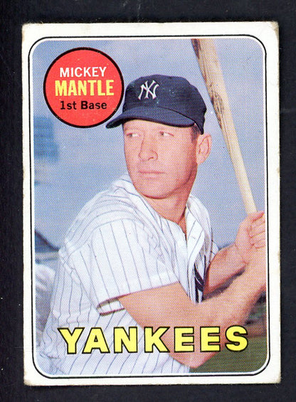 1969 Topps Baseball #500 Mickey Mantle Yankees VG 567601