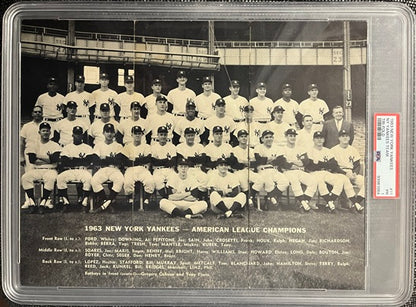 1963 Yankees Tri Fold Team Photo PSA 1 PR 567605