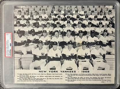 1968 Yankees Tri Fold Team Photo PSA 1 PR 567607