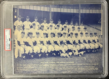 1958 Yankees Tri Fold Team Photo PSA 1 PR 567609
