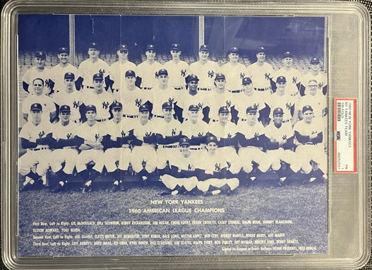 1960 Yankees Tri Fold Team Photo PSA 1 PR 567610
