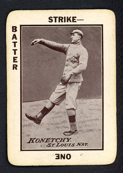 1913 Tom Barker Ed Konetchy Cardinals EX 567636