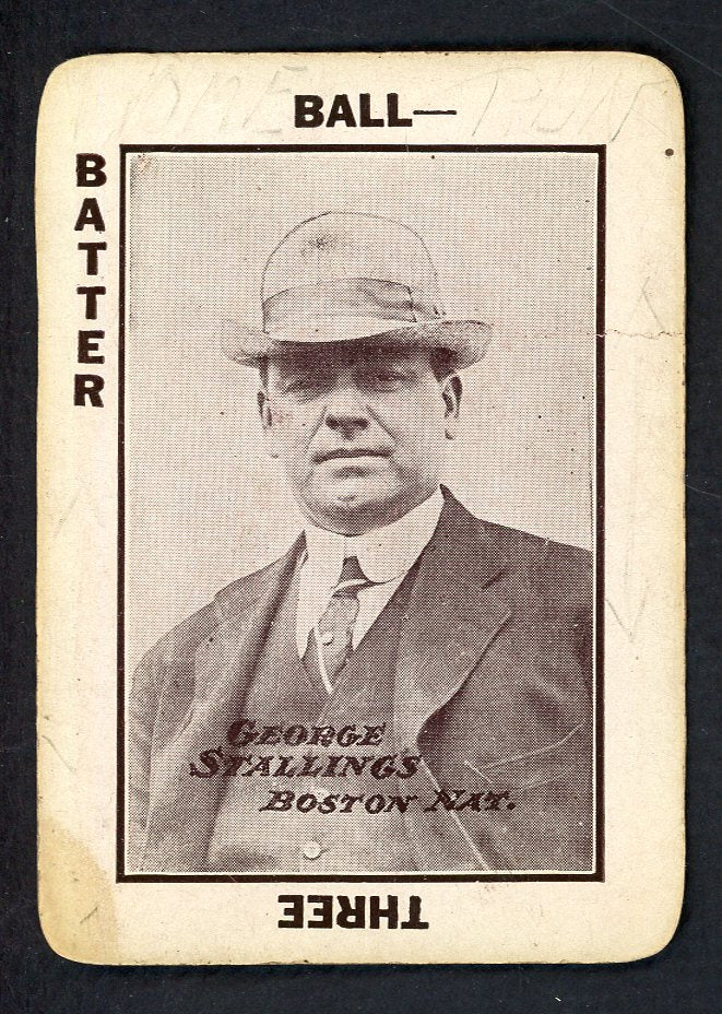 1913 Tom Barker George Stallings Braves GD-VG 567655