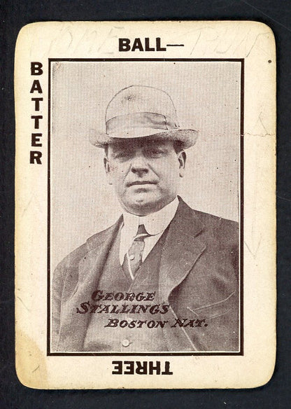 1913 Tom Barker George Stallings Braves GD-VG 567655