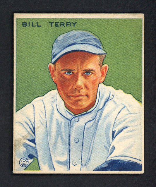 1933 Goudey #125 Bill Terry Giants GD (Trimmed) 567681