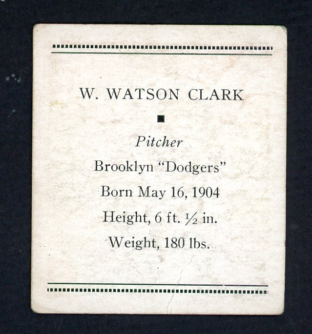 1933 Tattoo Orbit Lefty Clark Dodgers VG-EX 567705