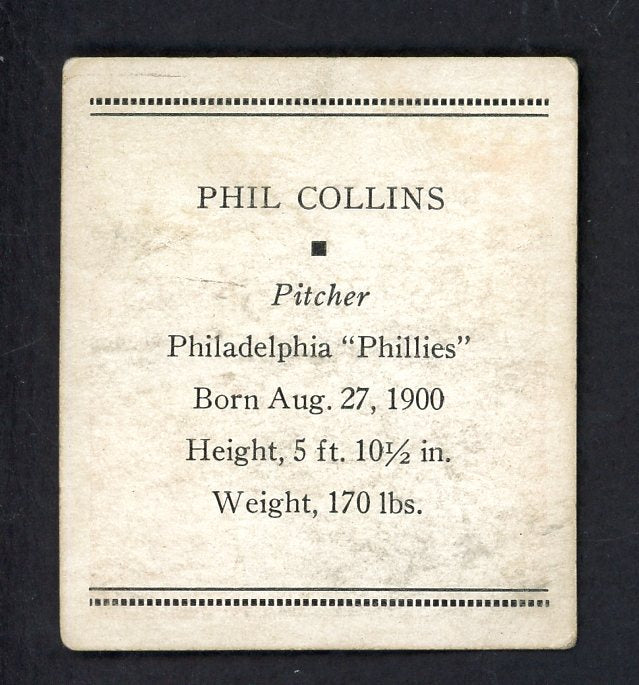 1933 Tattoo Orbit Phil Collins Phillies VG-EX 567706