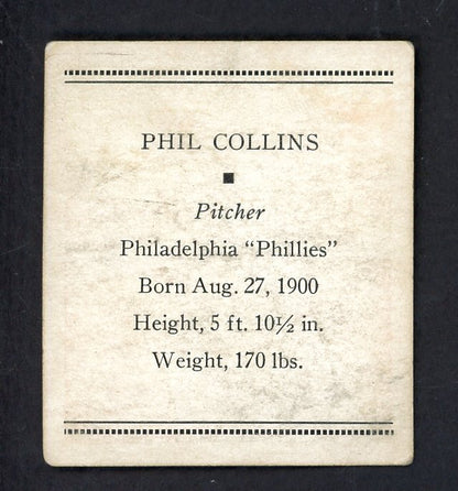 1933 Tattoo Orbit Phil Collins Phillies VG-EX 567706