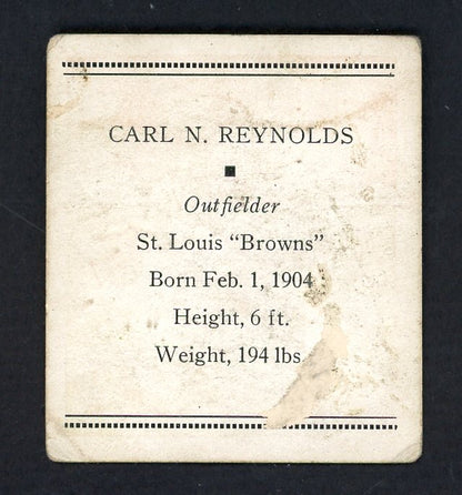 1933 Tattoo Orbit Carl Reynolds Browns Low Grade (Back Damage) 567713