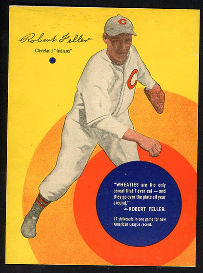 1937 Wheaties Series 9 Bob Feller Indians Authentic 567717