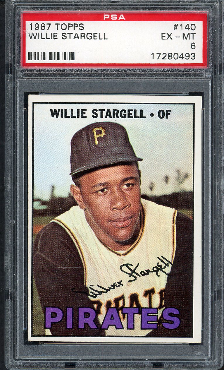 1967 Topps Baseball #140 Willie Stargell Pirates PSA 6 EX-MT 567726