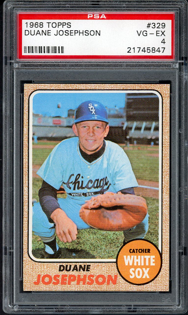 1968 Topps Baseball #329 Duane Josephson White Sox PSA 4 VG-EX 567727