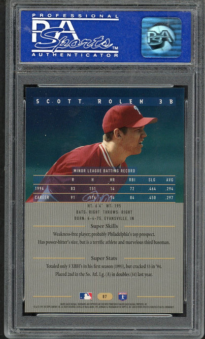 1995 Bowman Best #087 Scott Rolen Phillies PSA 9 MINT 567738