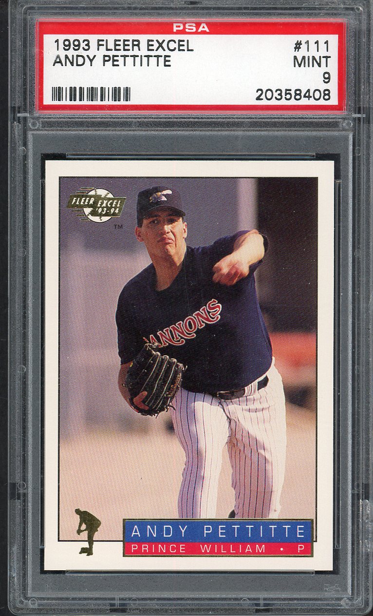 1993 Fleer Excel #111 Andy Pettitte Yankees PSA 9 MINT 567742