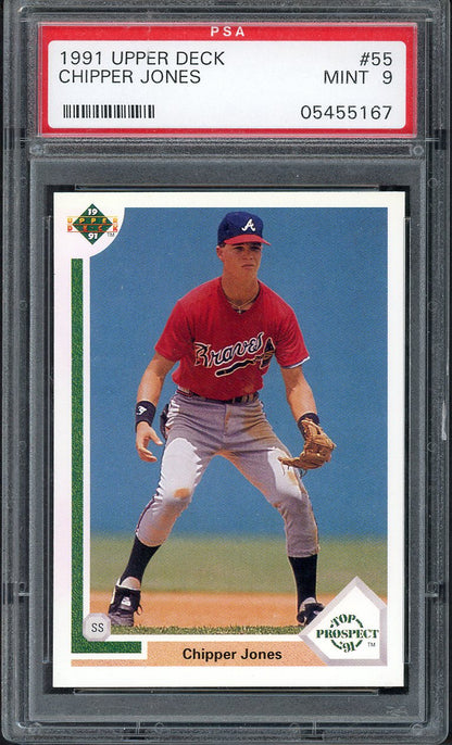1991 Upper Deck #055 Chipper Jones Braves PSA 9 MINT 567745