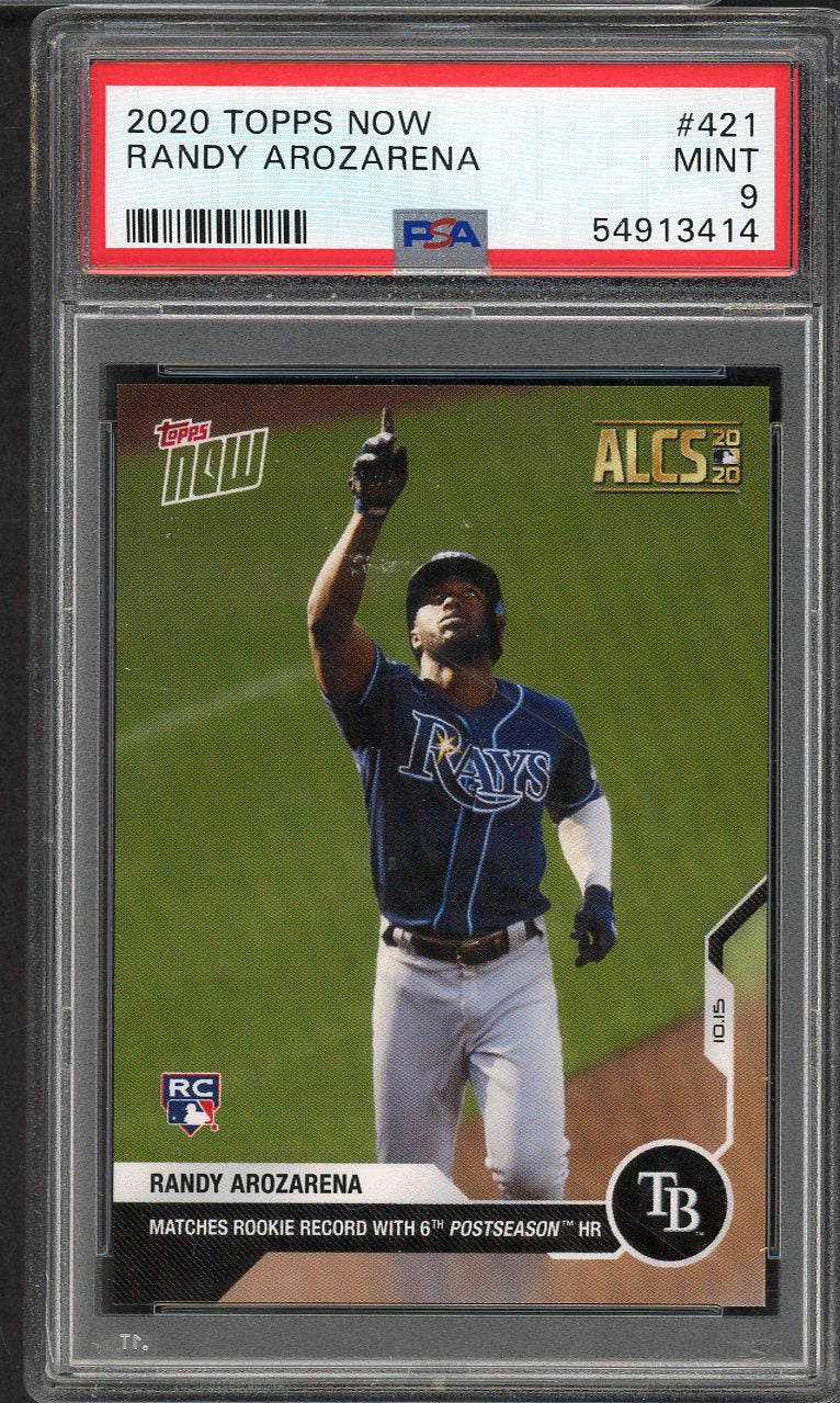2020 Topps Now #421 Randy Arozarena Rays PSA 9 MINT 567755