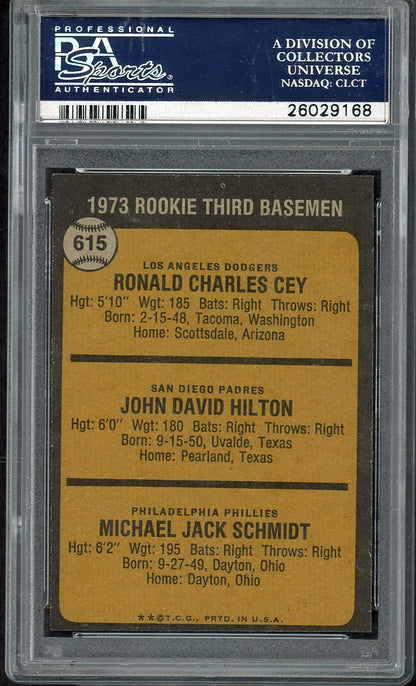 1973 Topps Baseball #615 Mike Schmidt Phillies PSA 6 EX-MT 567757