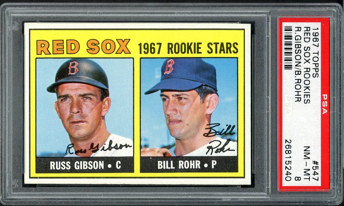 1967 Topps Baseball #547 Russ Gibson Red Sox PSA 8 NM/MT 567759