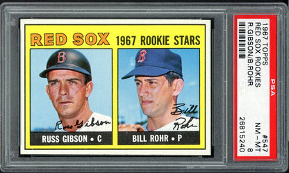 1967 Topps Baseball #547 Russ Gibson Red Sox PSA 8 NM/MT 567759