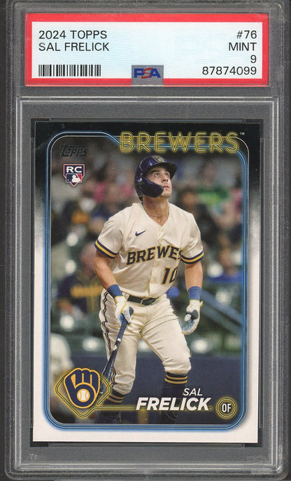 2024 Topps #076 Sal Frelick Brewers PSA 9 MINT 567762