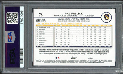 2024 Topps #076 Sal Frelick Brewers PSA 9 MINT 567762