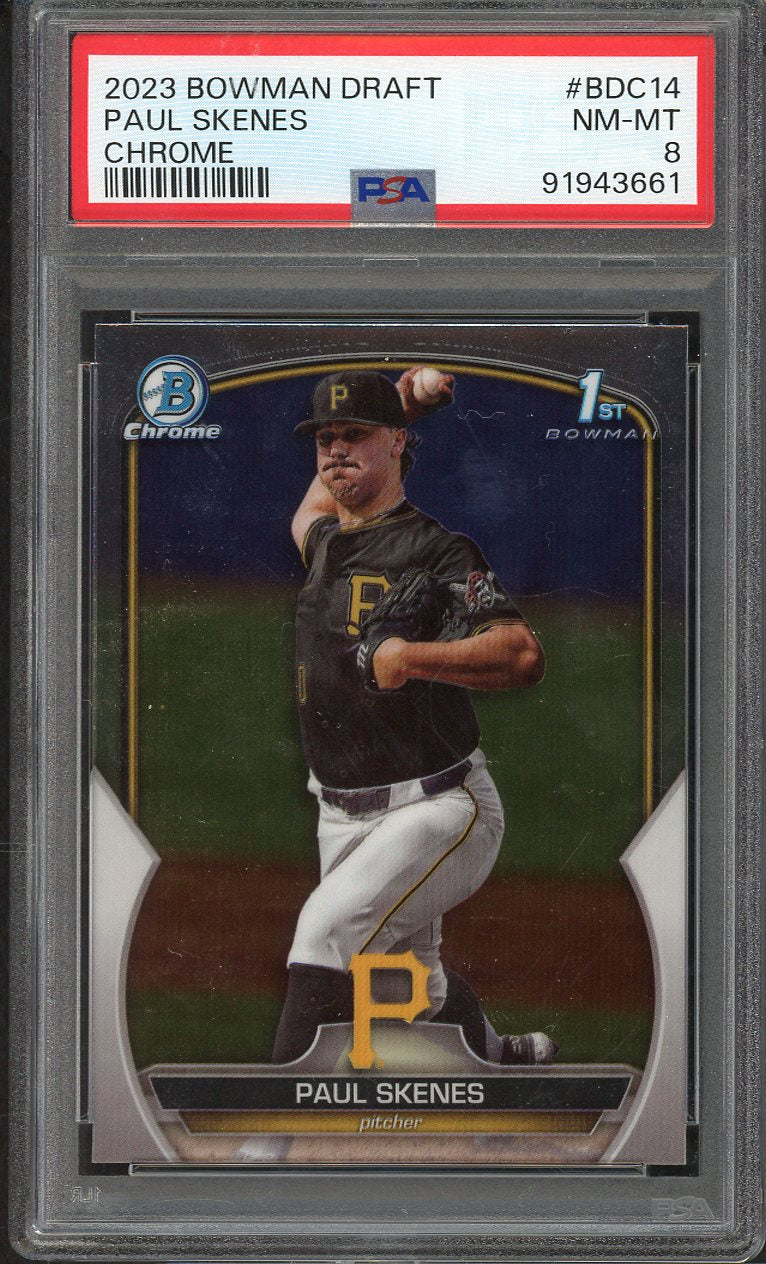 2023 Bowman Chrome Draft #BDC14 Paul Skenes Pirates PSA 8 NM/MT 567765