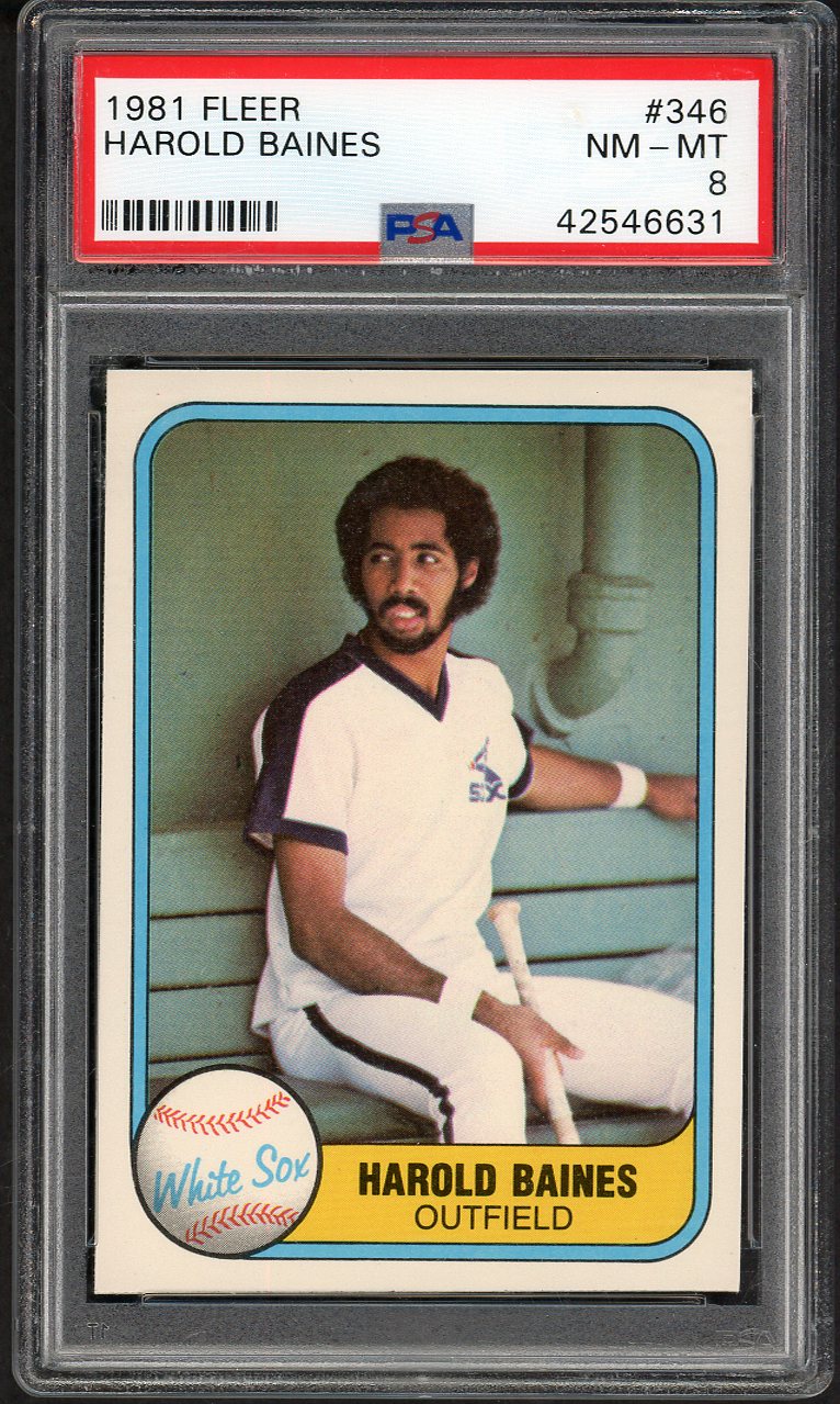 1981 Fleer #346 Harold Baines White Sox PSA 8 NM/MT 567768
