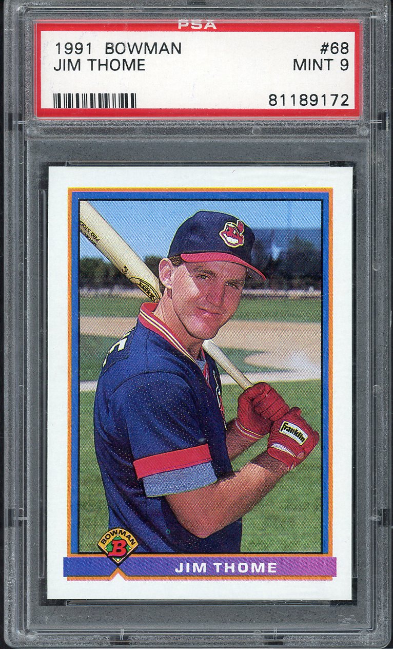 1991 Bowman #068 Jim Thome Indians PSA 9 MINT 567769
