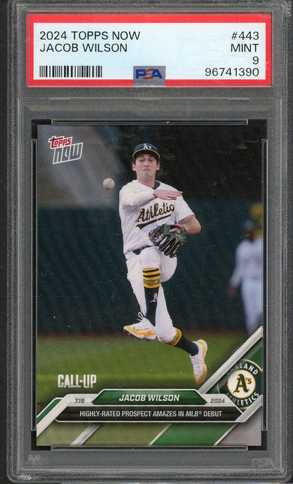 2024 Topps Now #443 Jacob Wilson A's PSA 9 MINT 567770
