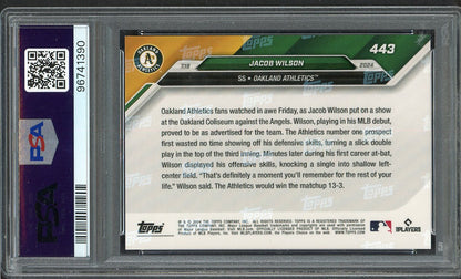 2024 Topps Now #443 Jacob Wilson A's PSA 9 MINT 567770