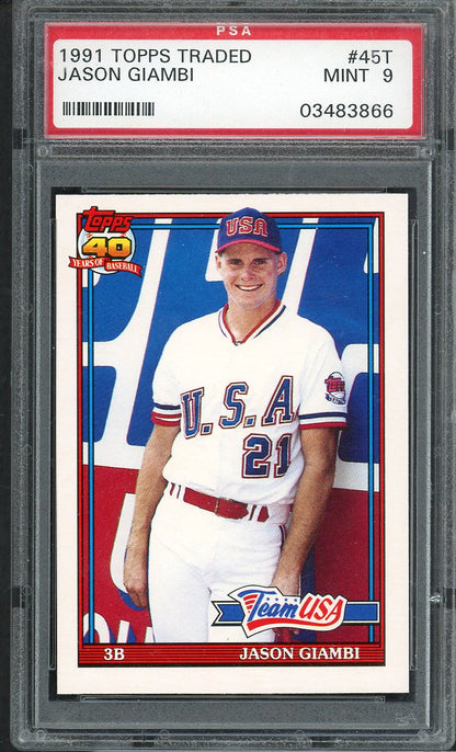 1991 Topps Traded #045T Jason Giambi Team USA PSA 9 MINT 567774