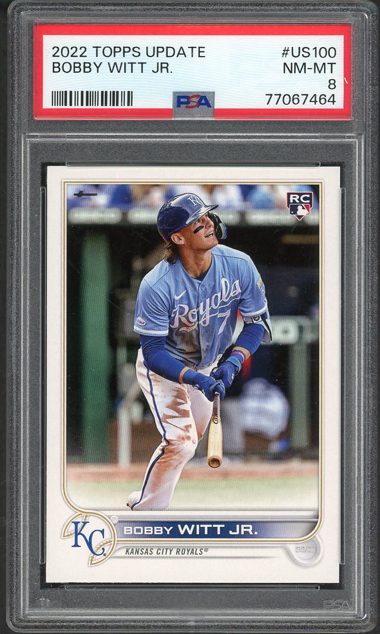 2022 Topps Update #US100 Bobby Witt Jr Royals PSA 8 NM/MT 567776