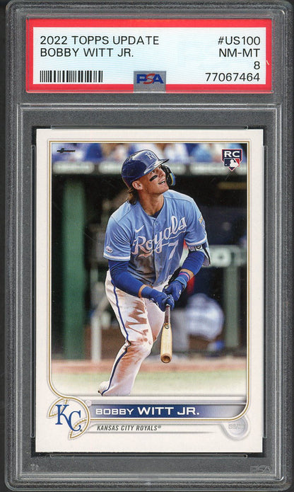 2022 Topps Update #US100 Bobby Witt Jr Royals PSA 8 NM/MT 567776