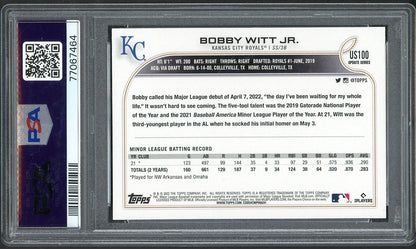 2022 Topps Update #US100 Bobby Witt Jr Royals PSA 8 NM/MT 567776