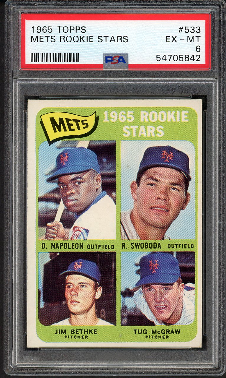 1965 Topps Baseball #533 Tug McGraw Mets PSA 6 EX-MT 567787