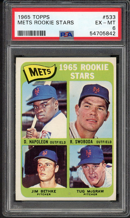 1965 Topps Baseball #533 Tug McGraw Mets PSA 6 EX-MT 567787