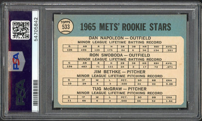 1965 Topps Baseball #533 Tug McGraw Mets PSA 6 EX-MT 567787
