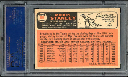 1966 Topps Baseball #198 Mickey Stanley Tigers PSA 6 EX-MT 567790