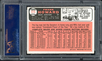 1966 Topps Baseball #515 Frank Howard Senators PSA 4 VG-EX 567791