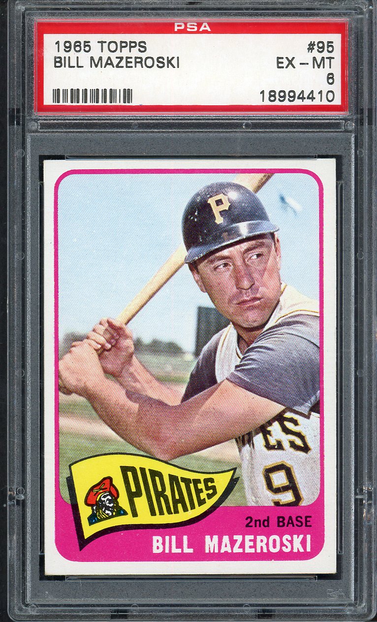 1965 Topps Baseball #095 Bill Mazeroski Pirates PSA 6 EX-MT 567798