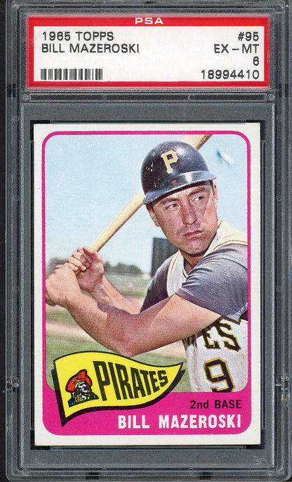 1965 Topps Baseball #095 Bill Mazeroski Pirates PSA 6 EX-MT 567798