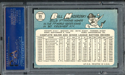 1965 Topps Baseball #095 Bill Mazeroski Pirates PSA 6 EX-MT 567798