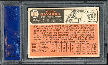 1966 Topps Baseball #527 Julio Navarro Tigers PSA 7 NM 567800