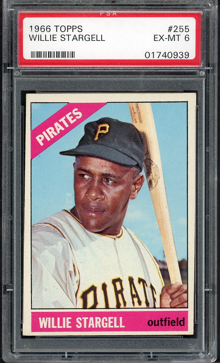 1966 Topps Baseball #255 Willie Stargell Pirates PSA 6 EX-MT 567802