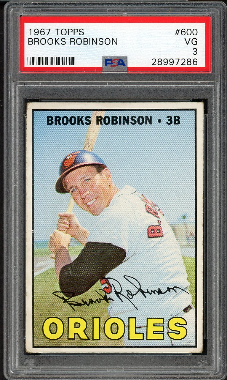 1967 Topps Baseball #600 Brooks Robinson Orioles PSA 3 VG 567811