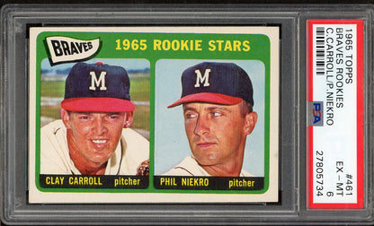 1965 Topps Baseball #461 Phil Niekro Braves PSA 6 EX-MT 567826